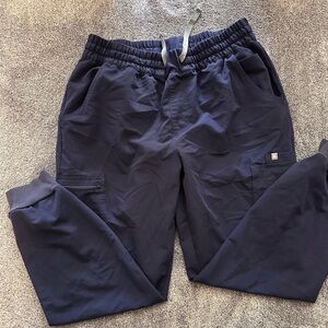 Figs navy blue high waisted jogger L